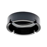 Scrumiera rotunda din sticla, Selena, 10.5 cm, culoare negru